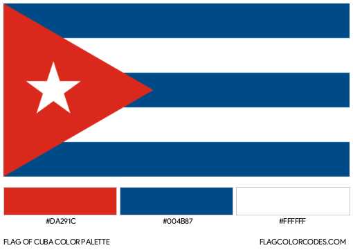 Cuba Flag Color Palette