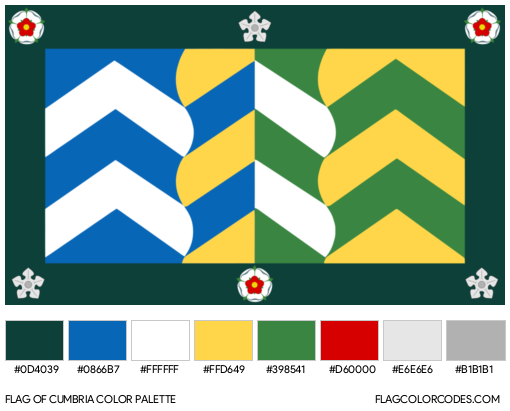 Cumbria Flag Color Palette