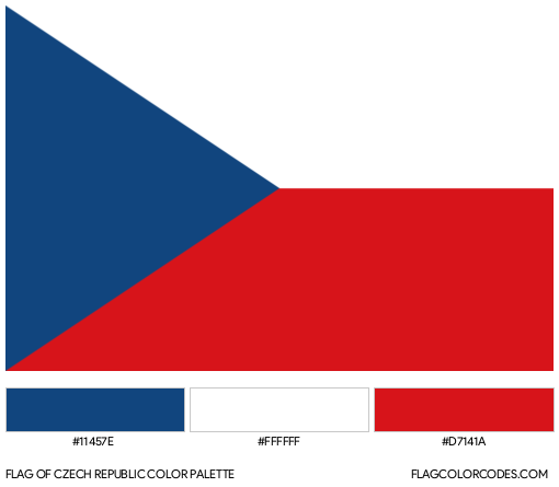 Czech Republic Flag Color Palette