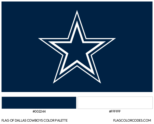 Dallas Cowboys Flag Color Palette