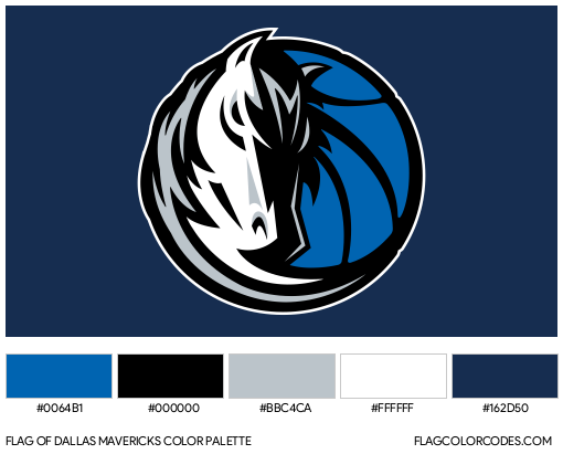 Dallas Mavericks Flag Color Palette