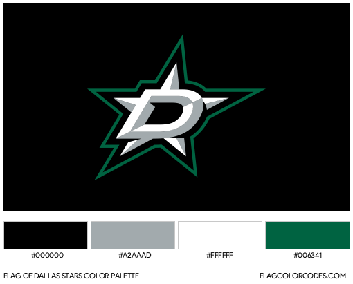 Dallas Stars Flag Color Palette