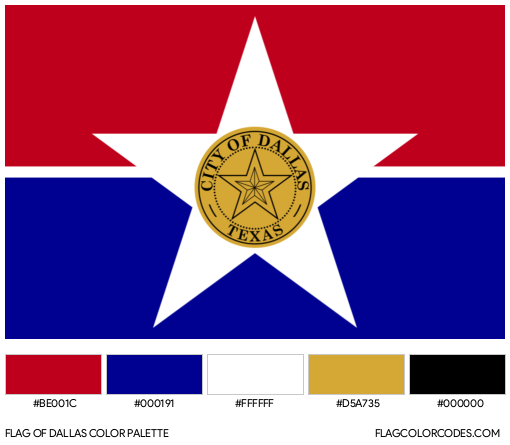 Dallas Flag Color Palette