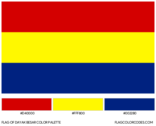 Dayak Besar Flag Color Palette