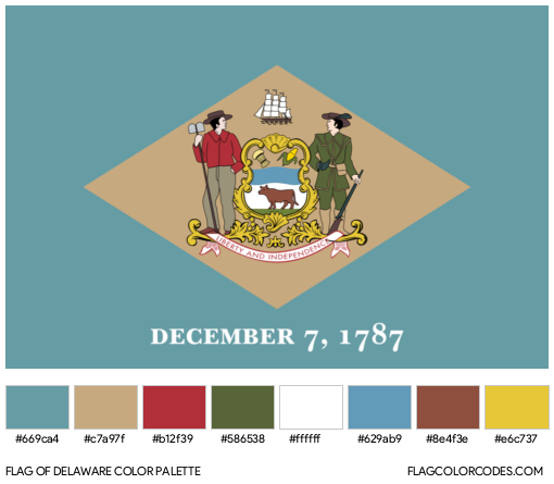 Delaware Flag Color Palette