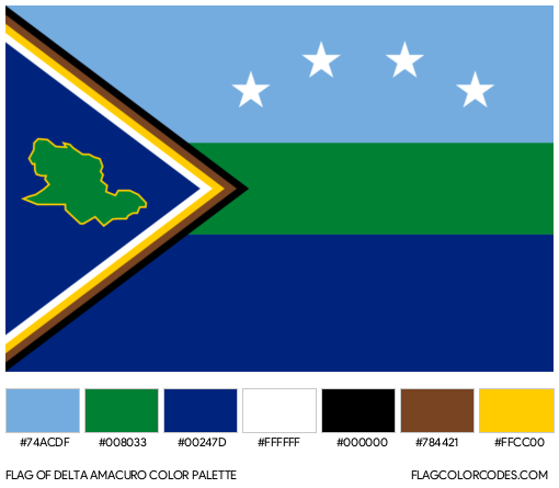 Delta Amacuro Flag Color Palette