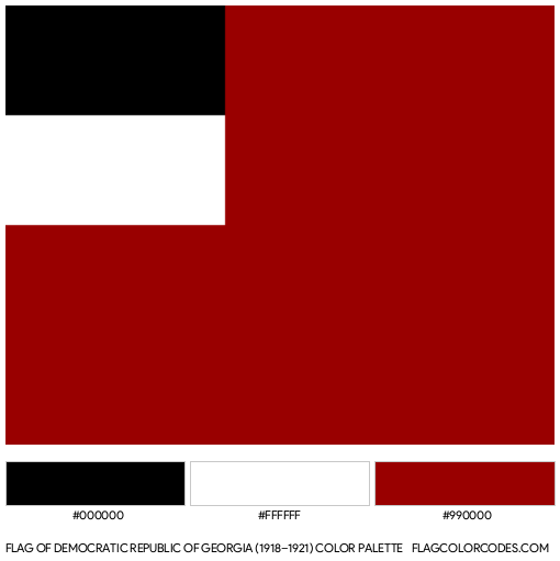 Democratic Republic of Georgia (1918–1921) Flag Color Palette