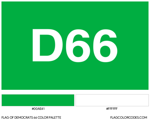 Democrats 66 Flag Color Palette