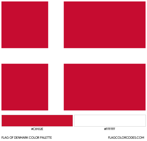 Denmark Flag Color Palette