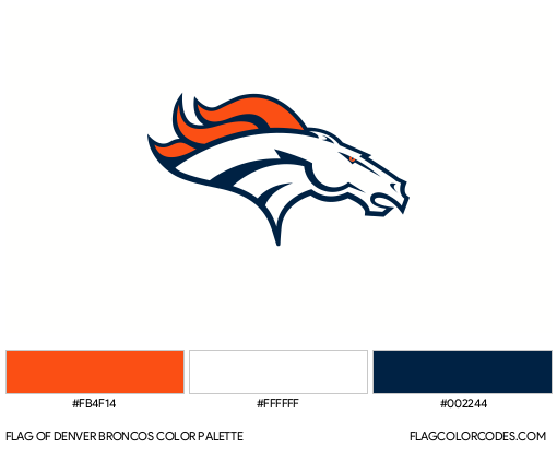 Denver Broncos Flag Color Palette