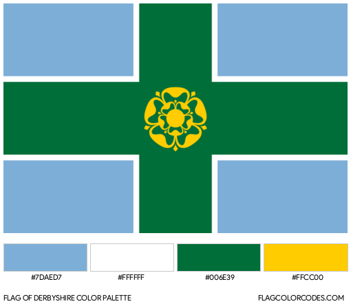 Derbyshire Flag Color Palette