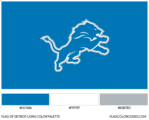 Detroit Lions Flag Color Palette