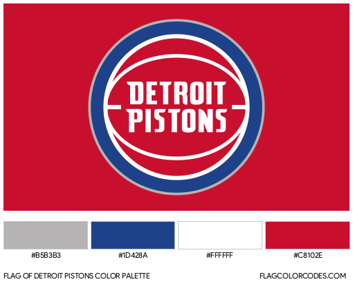 Detroit Pistons Flag Color Palette