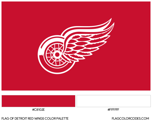 Detroit Red Wings Flag Color Palette