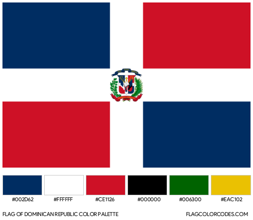Dominican Republic Flag Color Palette