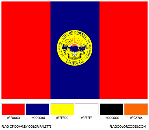 Downey Flag Color Palette