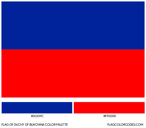 Duchy of Bukovina Flag Color Palette