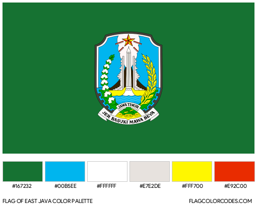 East Java Flag Color Palette