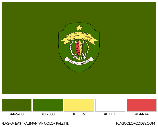East Kalimantan Flag Color Palette