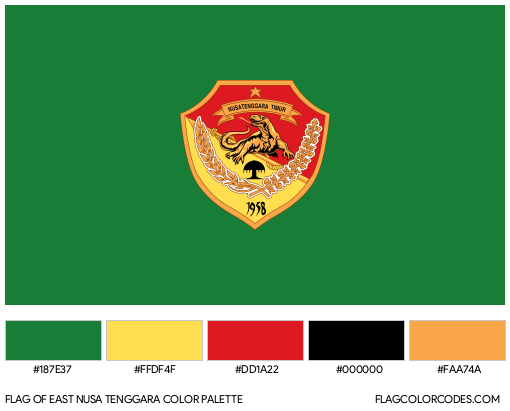 East Nusa Tenggara Flag Color Palette