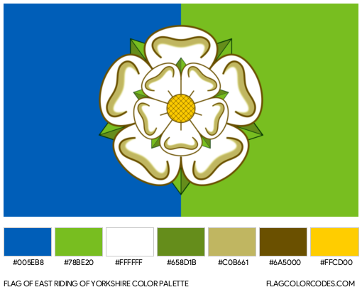 East Riding of Yorkshire Flag Color Palette