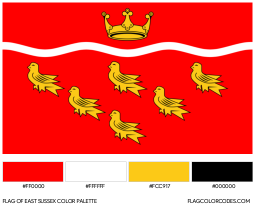 East Sussex Flag Color Palette