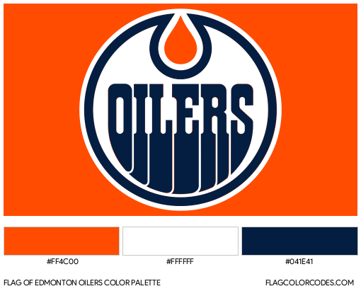 Edmonton Oilers Flag Color Palette