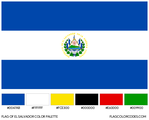 El Salvador Flag Color Palette