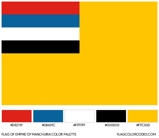 Empire of Manchuria Flag Color Palette