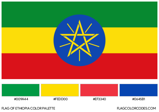 Ethiopia Flag Color Palette