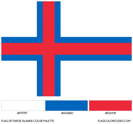 Faroe Islands Flag Color Palette