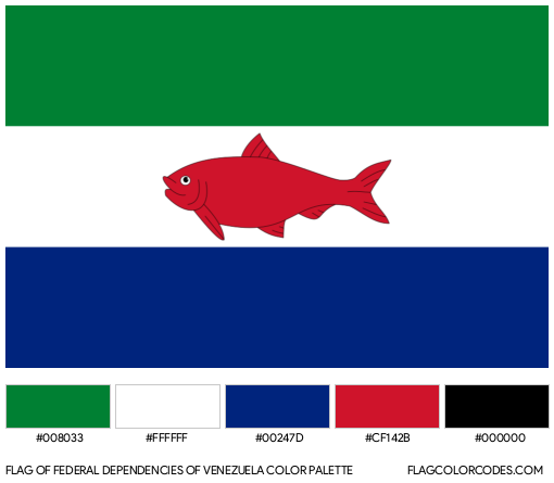 Federal Dependencies of Venezuela Flag Color Palette