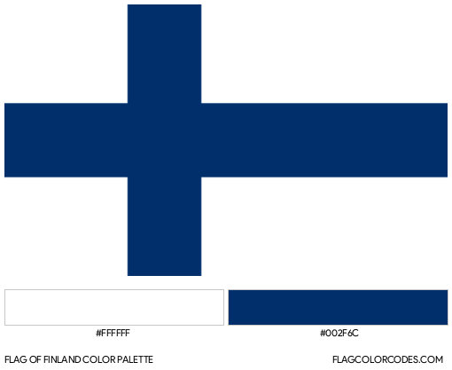 Finland Flag Color Palette