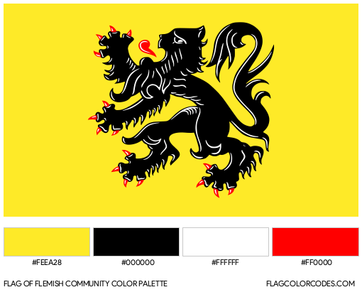 Flemish Community Flag Color Palette