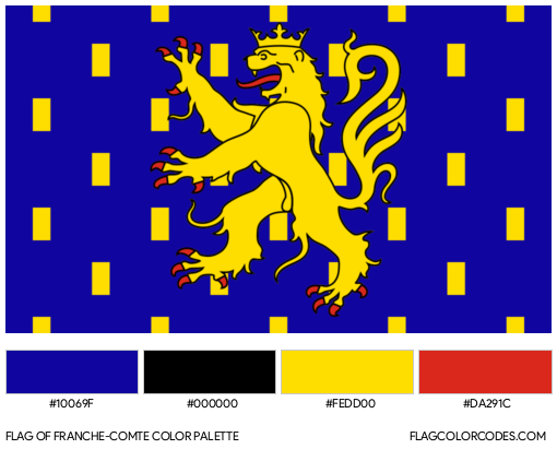 Franche-Comte Flag Color Palette