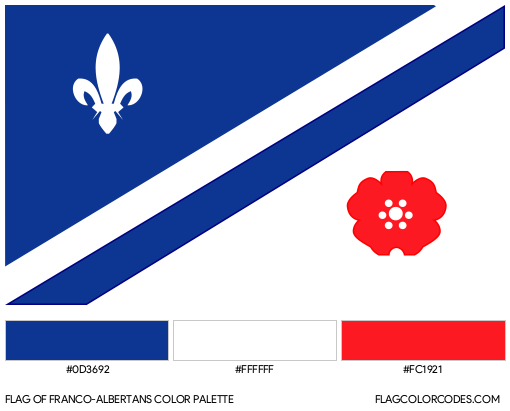Franco-Albertans Flag Color Palette