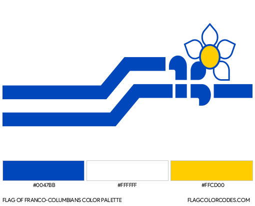 Franco-Columbians Flag Color Palette