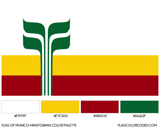 Franco-Manitobans Flag Color Palette