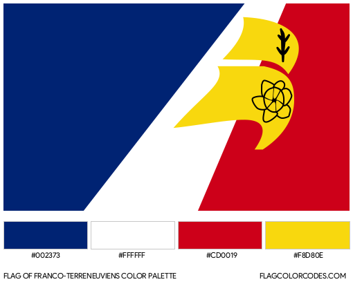 Franco-Terreneuviens Flag Color Palette