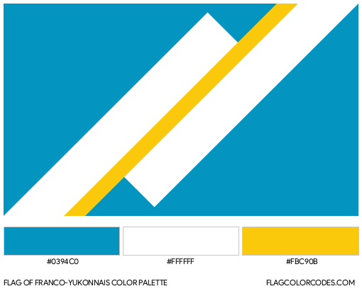 Franco-Yukonnais Flag Color Palette