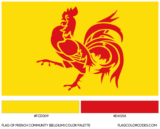 French Community (Belgium) Flag Color Palette