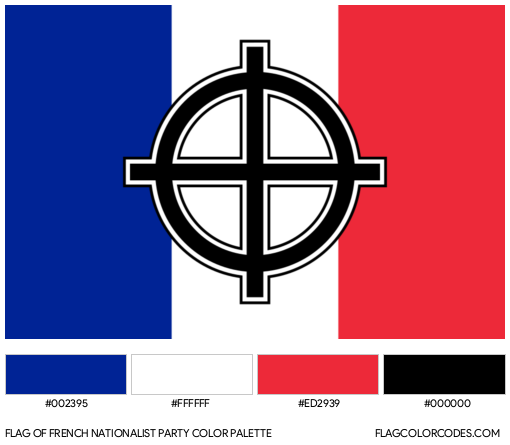 French Nationalist Party Flag Color Palette