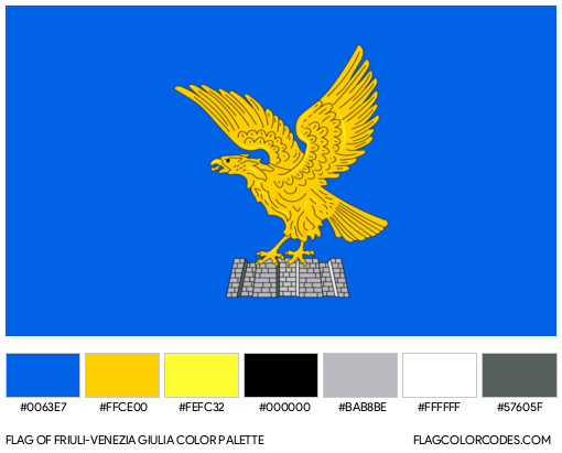Friuli-Venezia Giulia Flag Color Palette