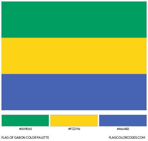 Gabon Flag Color Palette