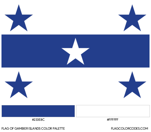 Gambier Islands Flag Color Palette