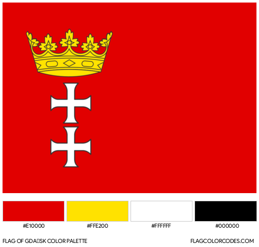 Gdańsk Flag Color Palette