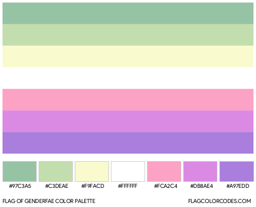 Genderfae Flag Color Palette