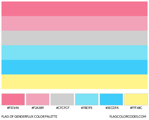 Genderflux Flag Color Palette
