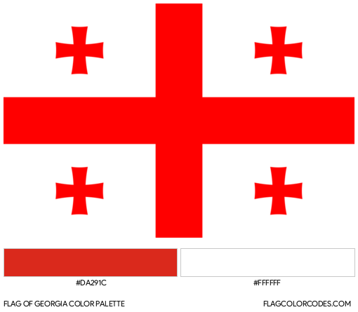 Georgia Flag Color Palette