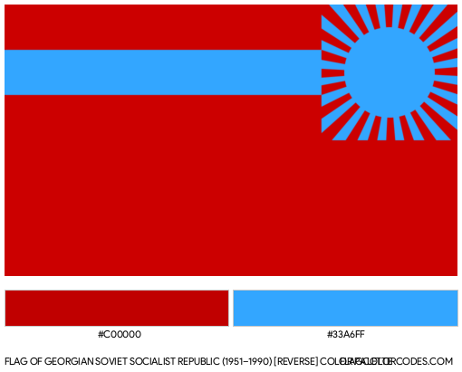 Georgian Soviet Socialist Republic (1951–1990) [Reverse] Flag Color Palette
